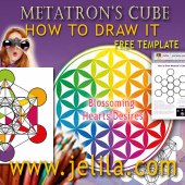 Want to know how to draw Metatron's Cube?  With a Free Downloadable Template Print Out Colour In of Metatron's Cube? - www.jelila.com