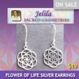 Want to wear or give as a gift the Seed of Life - from the Flower of Life?  Silver Earrings, Handmade, for Harmony - Jelila - www.jelila.com