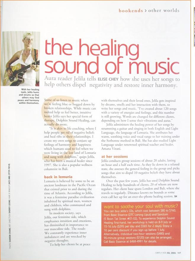 Jelila Spiritual Healer in Simply Her magazine Singapore